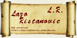 Lazo Ristanović vizit kartica